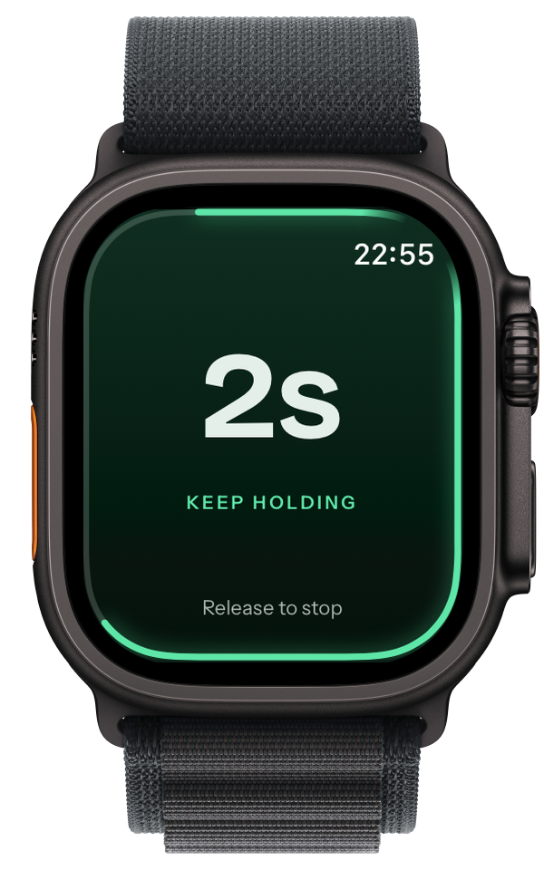 Apple Watch Ultra, hold in progress