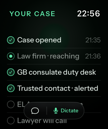 Watch active case